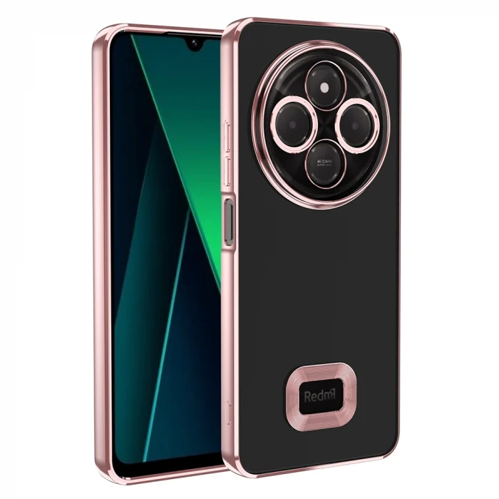 Xiaomi Redmi 14C 4G Kılıf Kamera Korumalı Logo Gösteren Omega Kapak