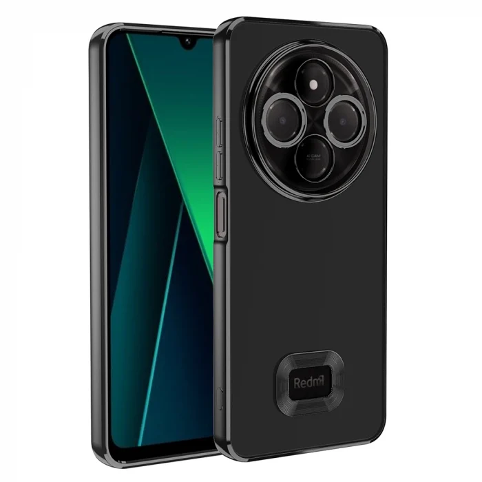 Xiaomi Redmi 14C 4G Kılıf Kamera Korumalı Logo Gösteren Omega Kapak