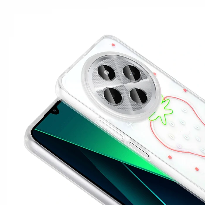 Xiaomi Redmi 14C 4G Kılıf Şeffaf Figürlü Folk Sert Kapak