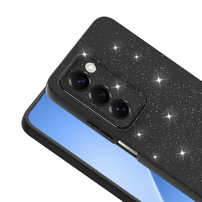 Xiaomi Redmi 15 Kılıf Kamera Korumalı Simli Lüks Koton Kapak
