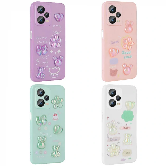 Xiaomi Redmi Note 12 4G Kılıf Kabartma Figürlü Parlak Toys Silikon Kapak