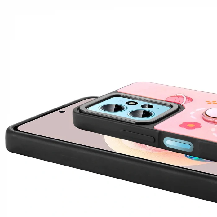 Xiaomi Redmi Note 12 4G Kılıf Parlayan Kabartmalı İkonik Figürlü Amas Silikon Kapak