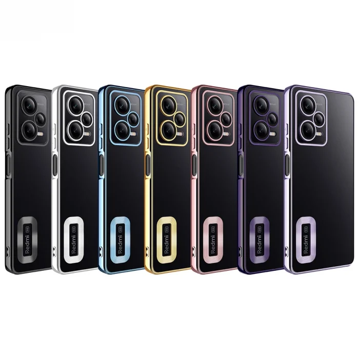 Xiaomi Redmi Note 12 5G Kılıf Kamera Korumalı Logo Gösteren Kapak