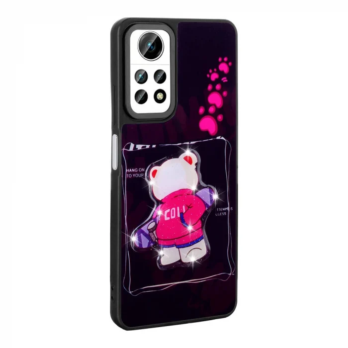Xiaomi Redmi Note 12 Pro 4G Kılıf Parlayan Kabartmalı İkonik Figürlü Amas Silikon Kapak