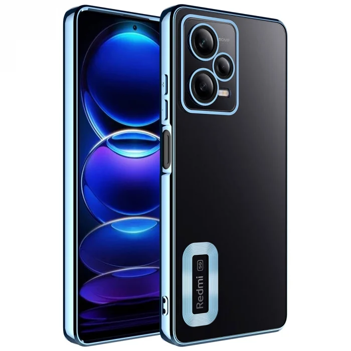 Xiaomi Redmi Note 12 Pro 5G Kılıf Kamera Korumalı Logo Gösteren Kapak