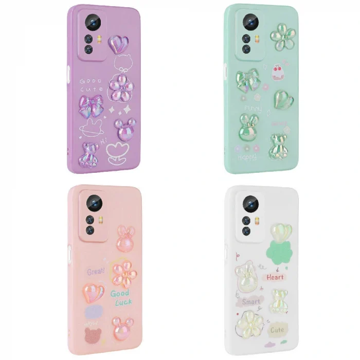 Xiaomi Redmi Note 12S Kılıf Kabartma Figürlü Parlak Toys Silikon Kapak