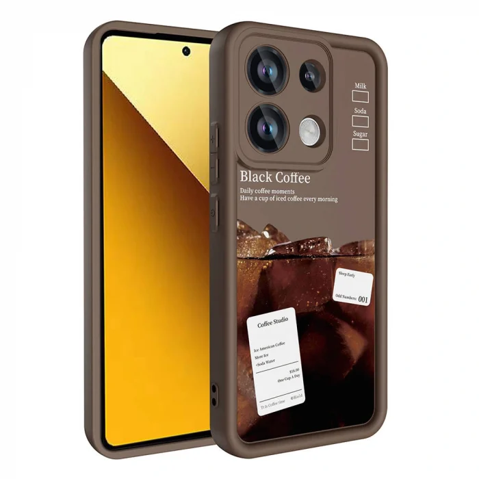 Xiaomi Redmi Note 13 4G Kılıf Kamera Korumalı Baskılı Arka Yüzey Klas Kapak