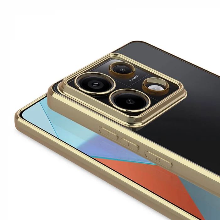 Xiaomi Redmi Note 13 4G Kılıf Kamera Korumalı Logo Gösteren Omega Kapak