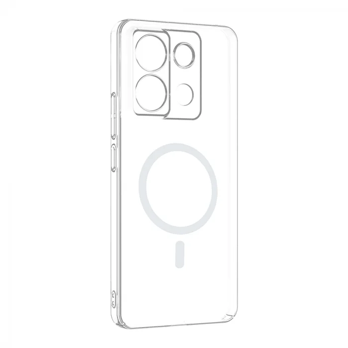 Xiaomi Redmi Note 13 Pro 4G Kamera Korumalı M-Safe Şarj Özellikli Şeffaf London Sert PC Kapak