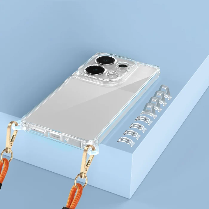 Xiaomi Redmi Note 13 Pro 4G Kılıf Airbagli Takılabilir Askı Aparatlı Snap Silikon Kapak