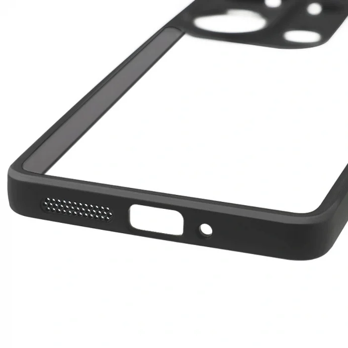 Xiaomi Redmi Note 13 Pro 4G Kılıf Kamera Korumalı Şeffaf Arka Yüzey New Roll Kapak