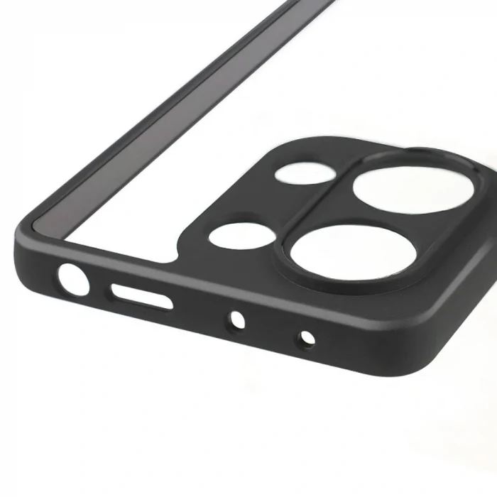 Xiaomi Redmi Note 13 Pro 4G Kılıf Kamera Korumalı Şeffaf Arka Yüzey New Roll Kapak