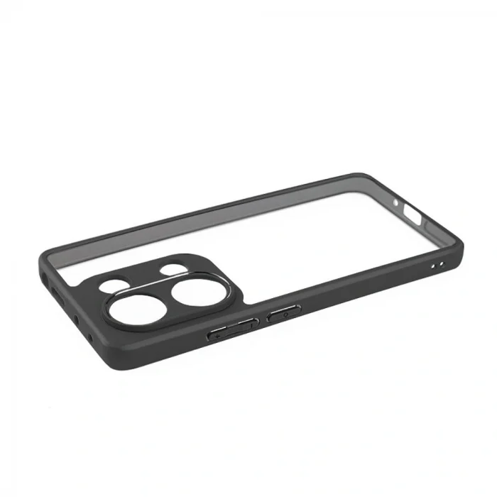 Xiaomi Redmi Note 13 Pro 4G Kılıf Kamera Korumalı Şeffaf Arka Yüzey New Roll Kapak