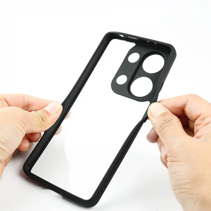 Xiaomi Redmi Note 13 Pro 4G Kılıf Kamera Korumalı Şeffaf Arka Yüzey New Roll Kapak