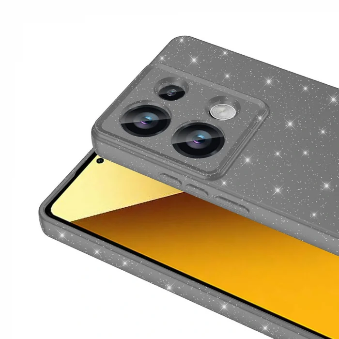 Xiaomi Redmi Note 13 Pro 4G Kılıf Kamera Korumalı Simli Lüks Koton Kapak