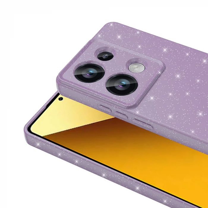 Xiaomi Redmi Note 13 Pro 4G Kılıf Kamera Korumalı Simli Lüks Koton Kapak