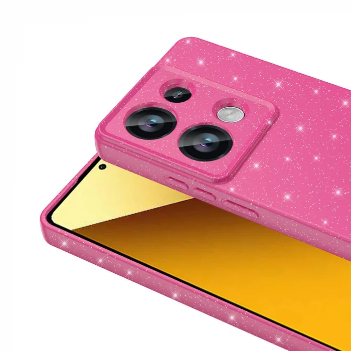 Xiaomi Redmi Note 13 Pro 4G Kılıf Kamera Korumalı Simli Lüks Koton Kapak