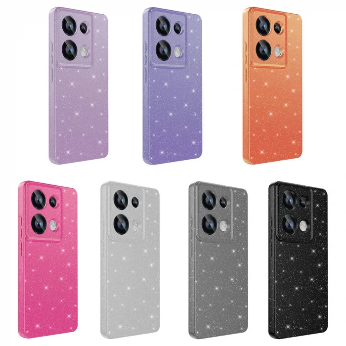 Xiaomi Redmi Note 13 Pro 4G Kılıf Kamera Korumalı Simli Lüks Koton Kapak