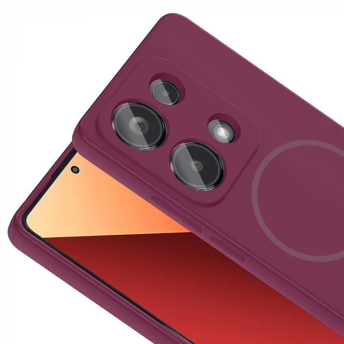 Xiaomi Redmi Note 13 Pro 4G Kılıf M-safe Şarj Özellikli Meta Kapak