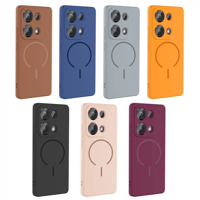 Xiaomi Redmi Note 13 Pro 4G Kılıf M-safe Şarj Özellikli Meta Kapak