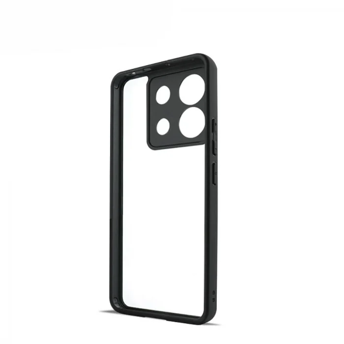 Xiaomi Redmi Note 13 Pro 5G Kılıf Kamera Korumalı Şeffaf Arka Yüzey New Roll Kapak