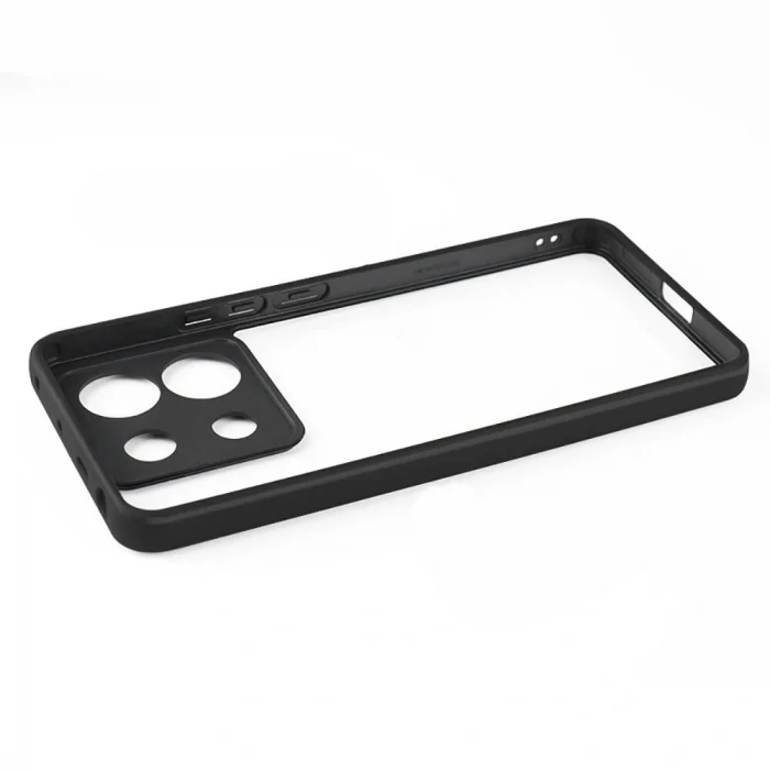 Xiaomi Redmi Note 13 Pro 5G Kılıf Kamera Korumalı Şeffaf Arka Yüzey New Roll Kapak