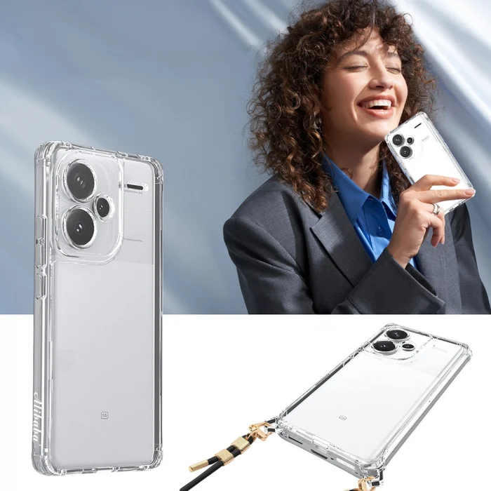 Xiaomi Redmi Note 13 Pro Plus 5G Kılıf Airbagli Takılabilir Askı Aparatlı Snap Silikon Kapak