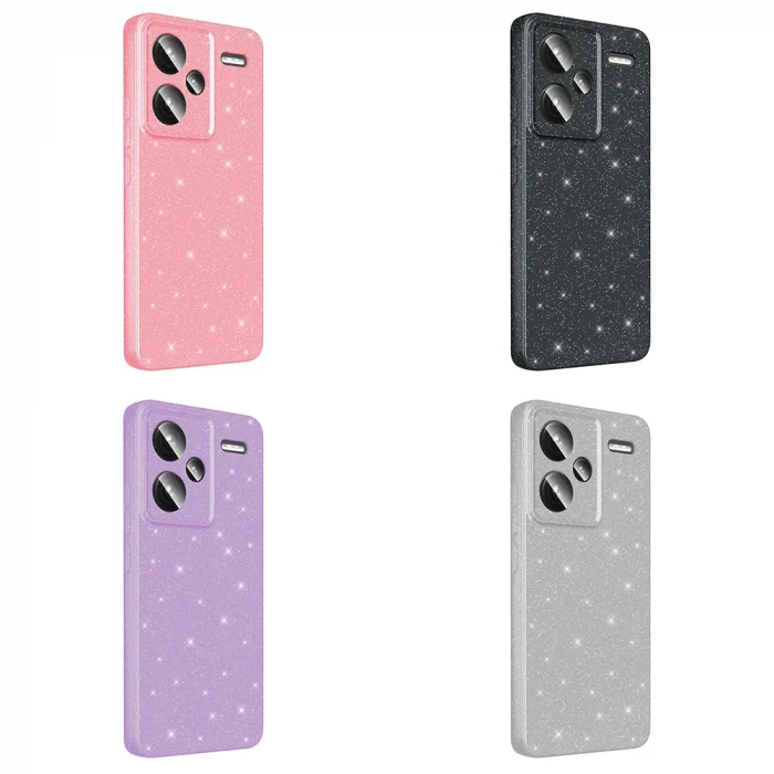 Xiaomi Redmi Note 13 Pro Plus 5G Kılıf Kamera Korumalı Simli Lüks Koton Kapak