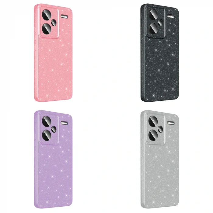 Xiaomi Redmi Note 13 Pro Plus 5G Kılıf Kamera Korumalı Simli Lüks Koton Kapak