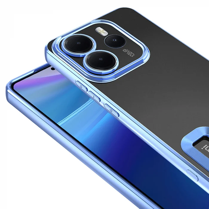 Xiaomi Redmi Note 14 4G Kılıf Kamera Korumalı Logo Gösteren Omega Kapak