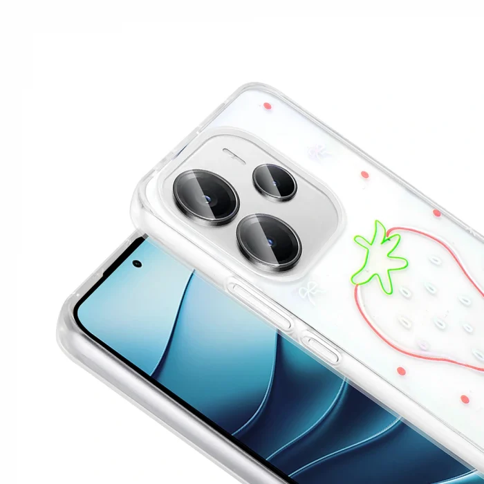 Xiaomi Redmi Note 14 4G Kılıf Şeffaf Figürlü Folk Sert Kapak