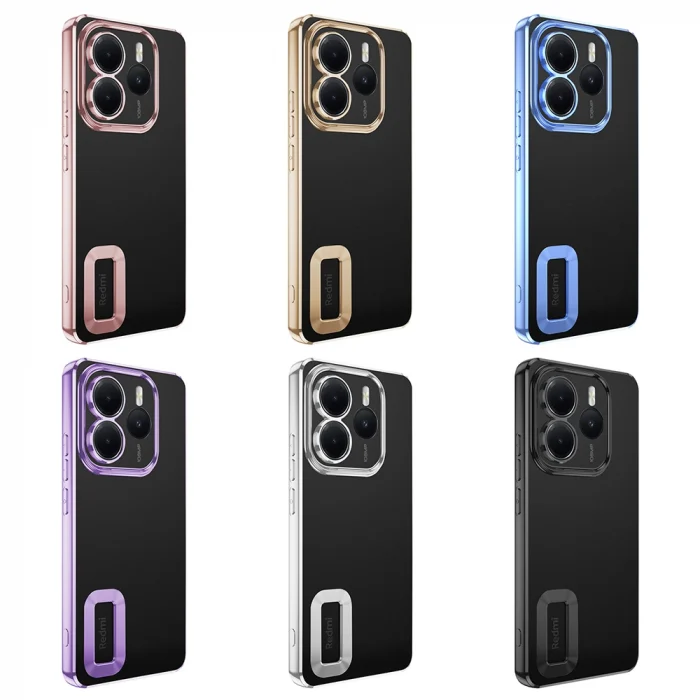 Xiaomi Redmi Note 14 5G Kılıf Kamera Korumalı Logo Gösteren Omega Kapak