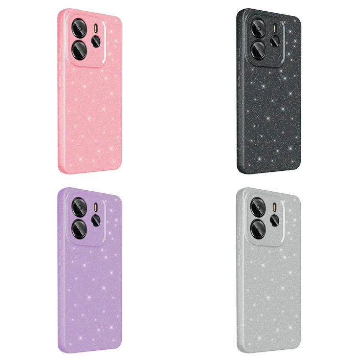 Xiaomi Redmi Note 14 5G Kılıf Kamera Korumalı Simli Lüks Koton Kapak