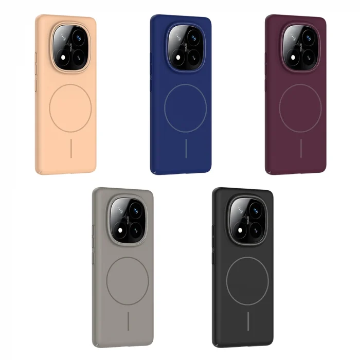 Xiaomi Redmi Note 14 Pro 4G Kılıf M-safe Şarj Özellikli Ruby Sert Kapak