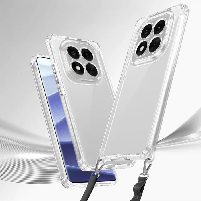 Xiaomi Redmi Note 14 Pro 5G Kılıf Airbagli Takılabilir Askı Aparatlı Snap Silikon Kapak