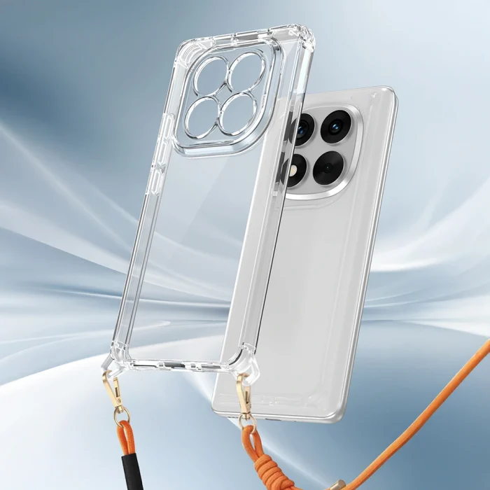 Xiaomi Redmi Note 14 Pro 5G Kılıf Airbagli Takılabilir Askı Aparatlı Snap Silikon Kapak