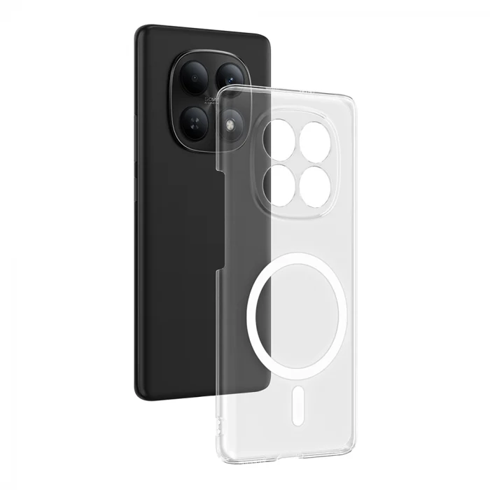 Xiaomi Redmi Note 15 4G Kamera Korumalı M-Safe Şarj Özellikli Şeffaf London Sert PC Kapak