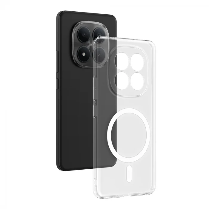Xiaomi Redmi Note 15 Pro Kamera Korumalı M-Safe Şarj Özellikli Şeffaf London Sert PC Kapak