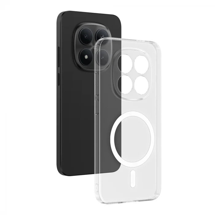 Xiaomi Redmi Note 15 Pro Plus Kamera Korumalı M-Safe Şarj Özellikli Şeffaf London Sert PC Kapak