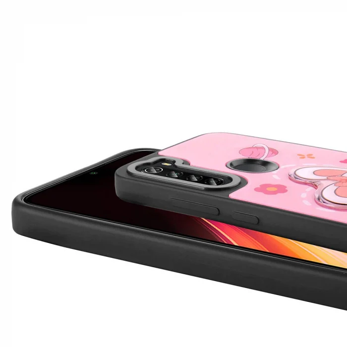 Xiaomi Redmi Note 8 Kılıf Parlayan Kabartmalı İkonik Figürlü Amas Silikon Kapak