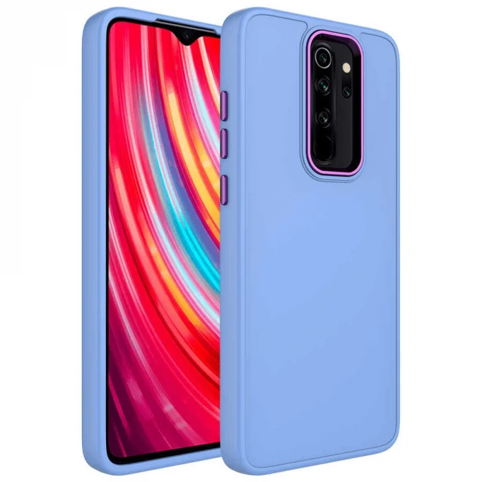 Xiaomi Redmi Note 8 Pro Kılıf Metal Çerçeve ve Buton Tasarımlı Silikon  Luna Kapak