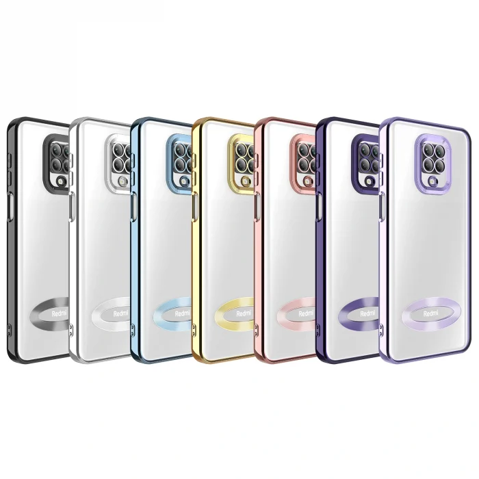 Xiaomi Redmi Note 9S Kılıf Kamera Korumalı Logo Gösteren Omega Kapak