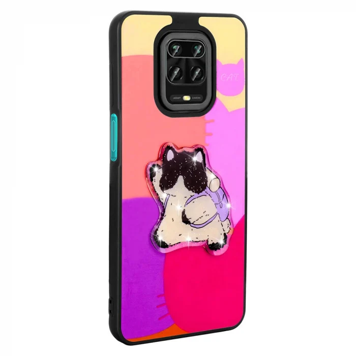 Xiaomi Redmi Note 9S Kılıf Parlayan Kabartmalı İkonik Figürlü Amas Silikon Kapak