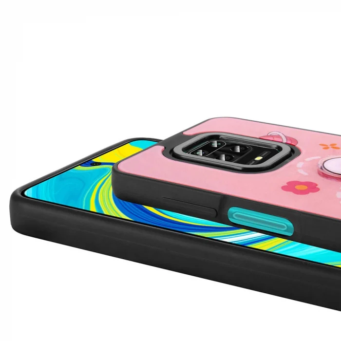 Xiaomi Redmi Note 9S Kılıf Parlayan Kabartmalı İkonik Figürlü Amas Silikon Kapak