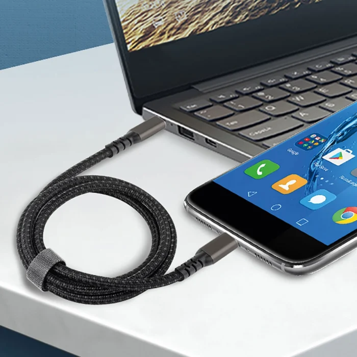 2.Jenerasyon Type-C to Type-C USB3.2 PD Data Kablosu 100W 20Gbps 4K@60Hz 0.2 Metre