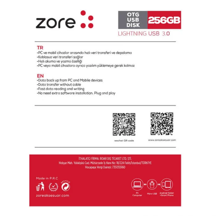 3.0 Lightning Metal OTG 256 GB