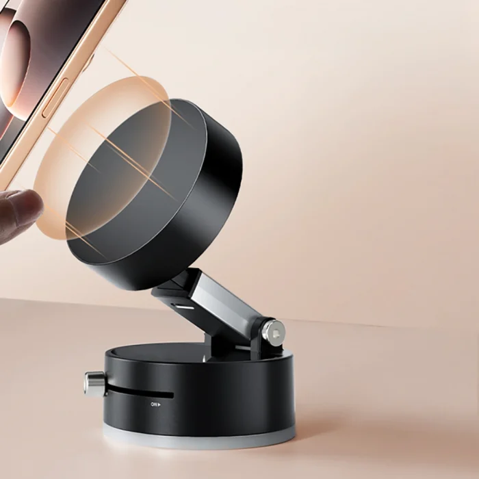 Vakum Özellikli 360 Derece Dönebilen Magnetik  Araç İçi Telefon Tutucu