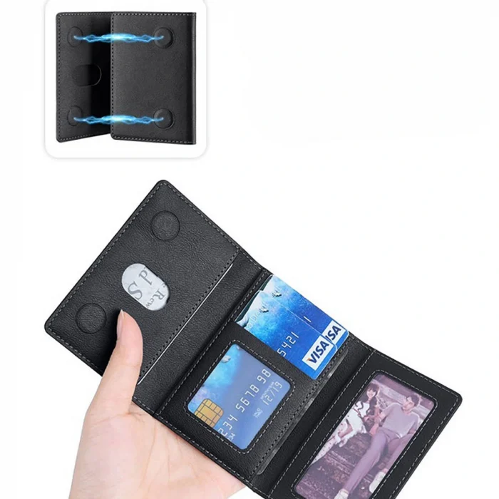 CRD-04 Suni Deri Görünümlü 5 Hazneli Magnetik Kartlık
