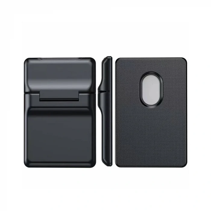 CRD-05 Sade Tasarımlı 2 Hazneli PU Magnetik Standlı Kartlık