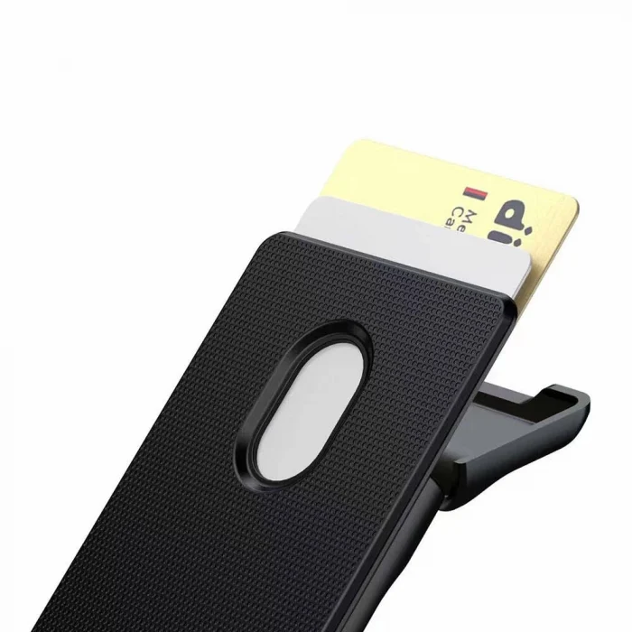 CRD-05 Sade Tasarımlı 2 Hazneli PU Magnetik Standlı Kartlık